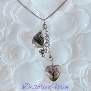 Heart Charm Necklace with Interchangeable Charms, Layered Gothic Jewelry